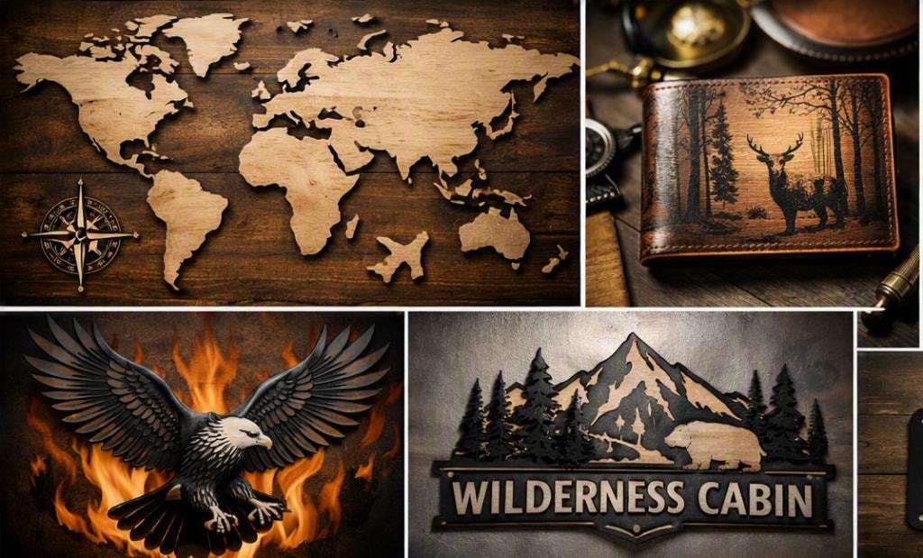 Laser-engraved wooden gifts