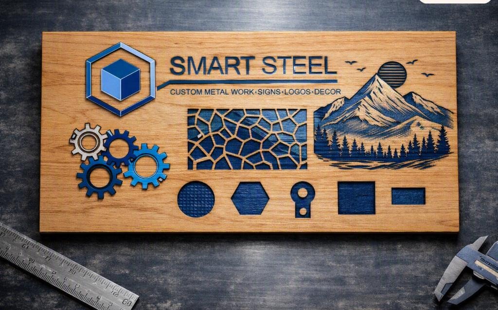 Finished laser cut and engraved piece