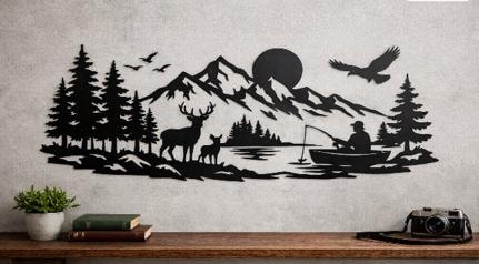 Plasma-cut wall décor